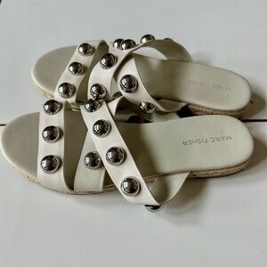 Marc Fisher ornamented espadrille slide sandal